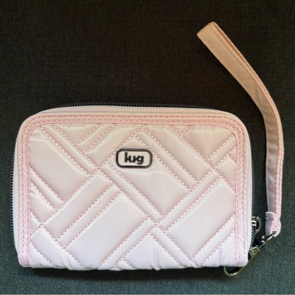 Lug Legacy Collection Rodeo RFID Wallet –Bubble Pink (Flamingo Foliage interior)